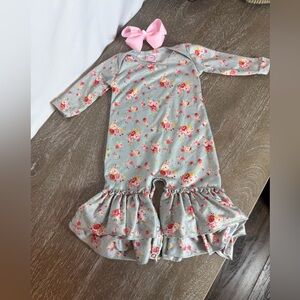 Isla Grace Floral Ruffle Baby Outfit